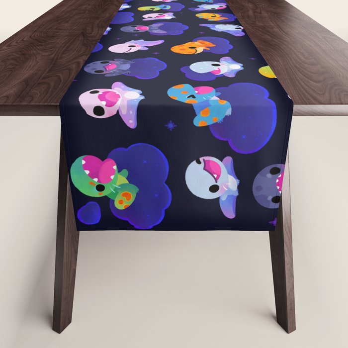 Anurognathus in the night sky Table Runner Gallery Image 1