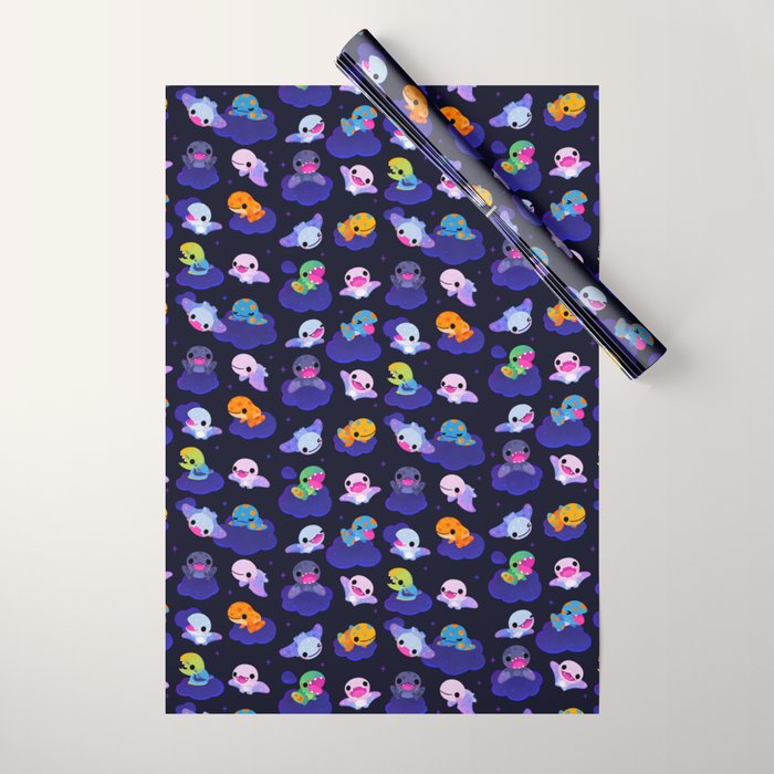 Anurognathus in the night sky Wrapping Paper Gallery Image 1