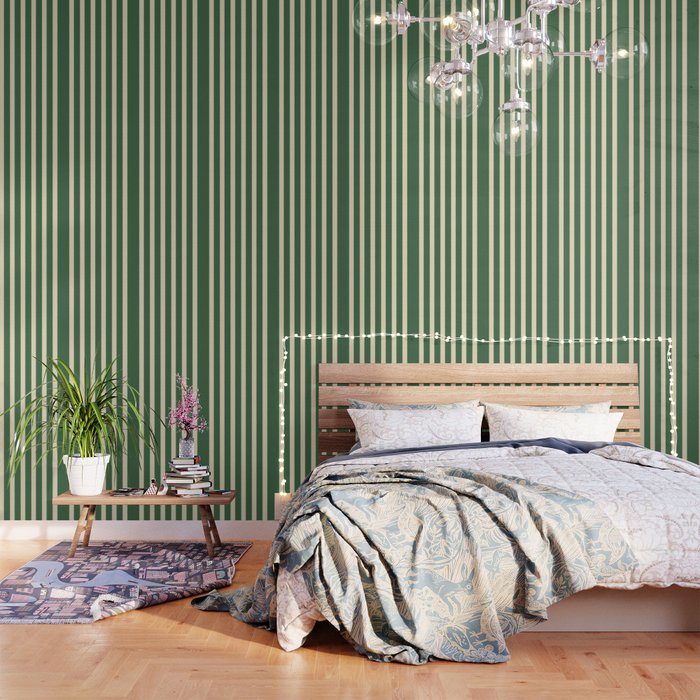 Simple Stripes Pattern - Deep Green Wallpaper Gallery Image 3
