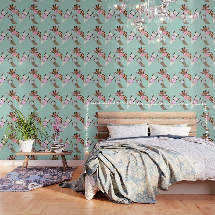 Bubble Gum Gang in Green Wallpaper Gallery Image 1