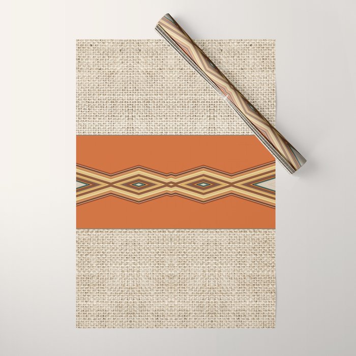 Southwestern Earth Tone Texture Design Wrapping Paper Gallery Image 1