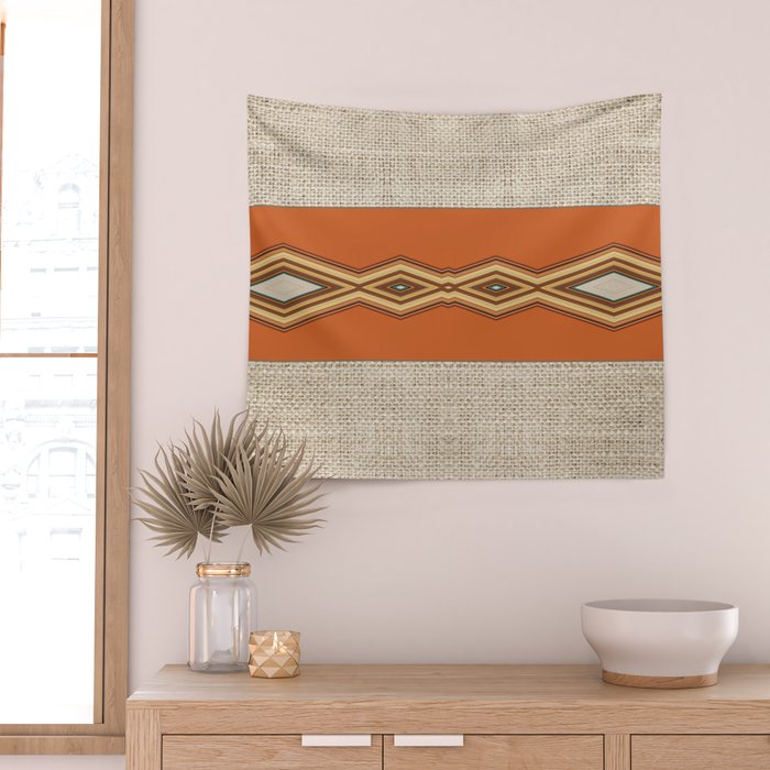 Southwestern Earth Tone Texture Design Wall Tapestry Gallery Image 2