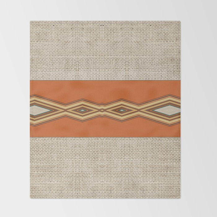 Southwestern Earth Tone Texture Design Throw Blanket Gallery Image 2