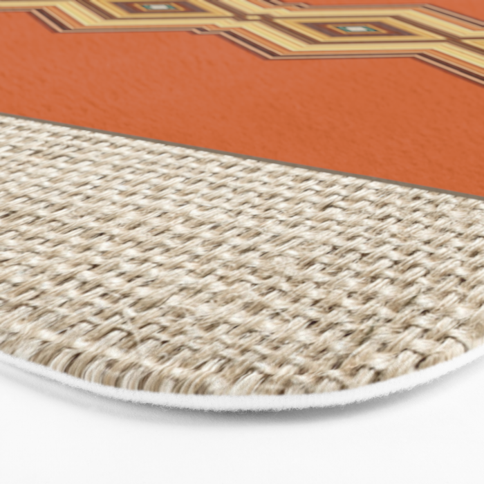 Southwestern Earth Tone Texture Design Bath Mat Gallery Image 3