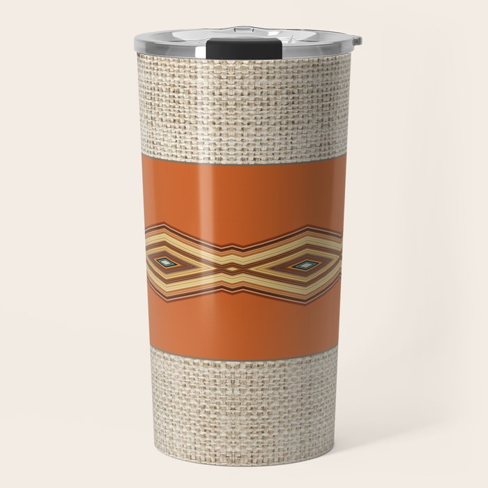 Southwestern Earth Tone Texture Design Travel Mug Gallery Image 1
