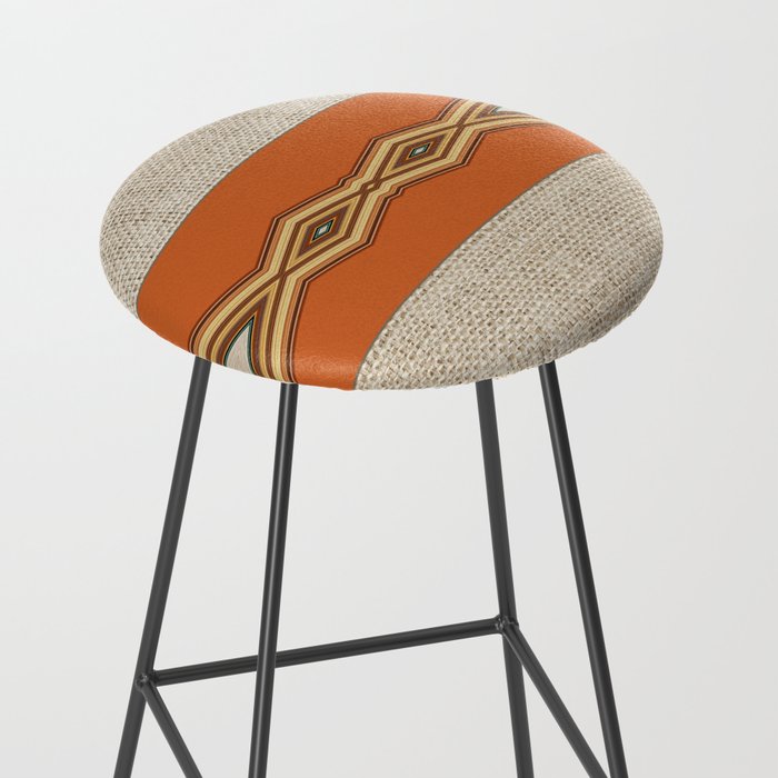 Southwestern Earth Tone Texture Design Stool Gallery Image 2