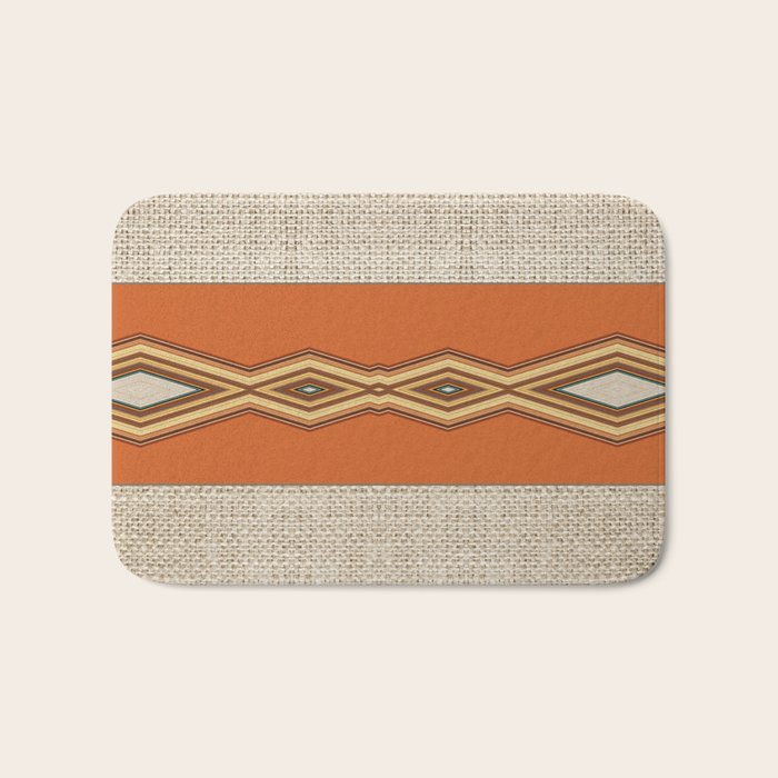 Southwestern Earth Tone Texture Design Bath Mat Gallery Image 1