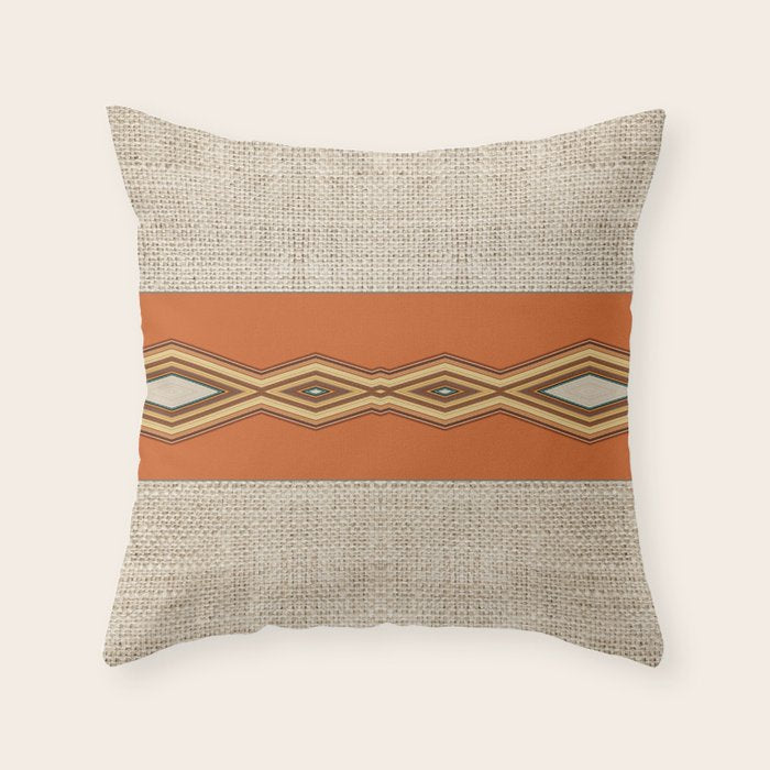 Southwestern Earth Tone Texture Design Throw Pillow Gallery Image 1