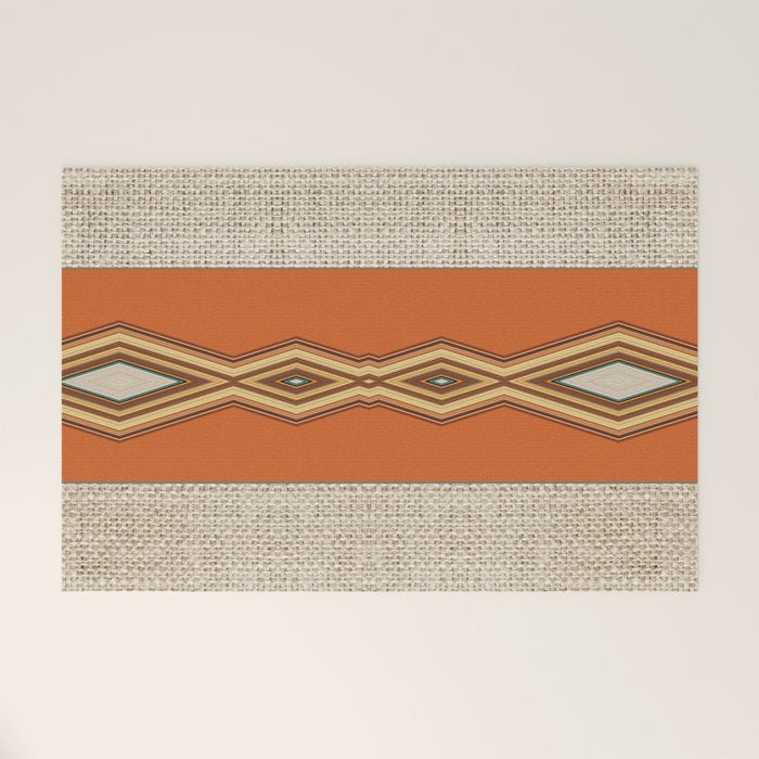 Southwestern Earth Tone Texture Design Welcome Mat Gallery Image 1