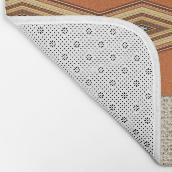 Southwestern Earth Tone Texture Design Bath Mat Gallery Image 2