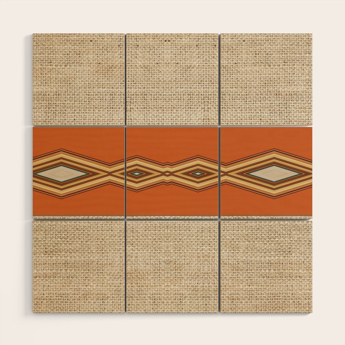 Southwestern Earth Tone Texture Design Wood Wall Art Gallery Image 1