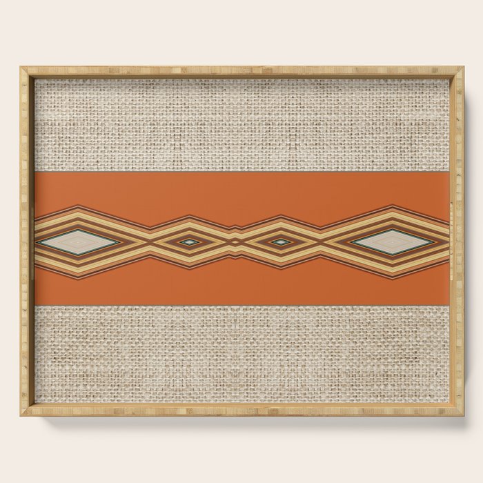 Southwestern Earth Tone Texture Design Serving Tray Gallery Image 1