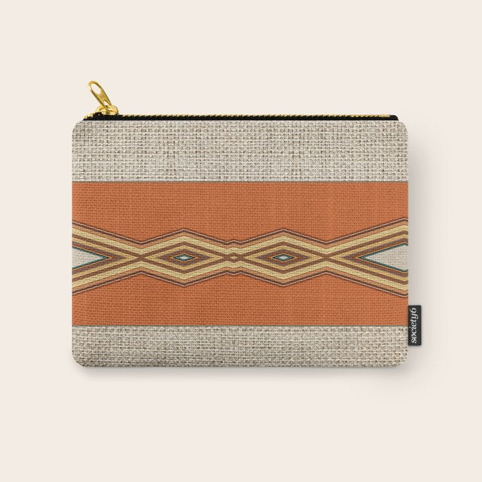 Southwestern Earth Tone Texture Design Carry All Pouch Gallery Image 1