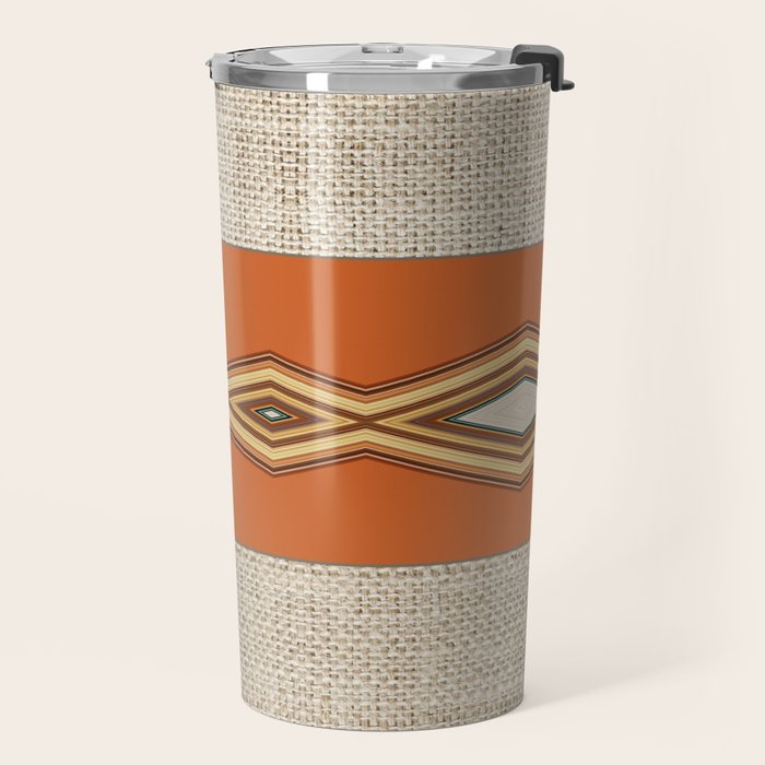 Southwestern Earth Tone Texture Design Travel Mug Gallery Image 2