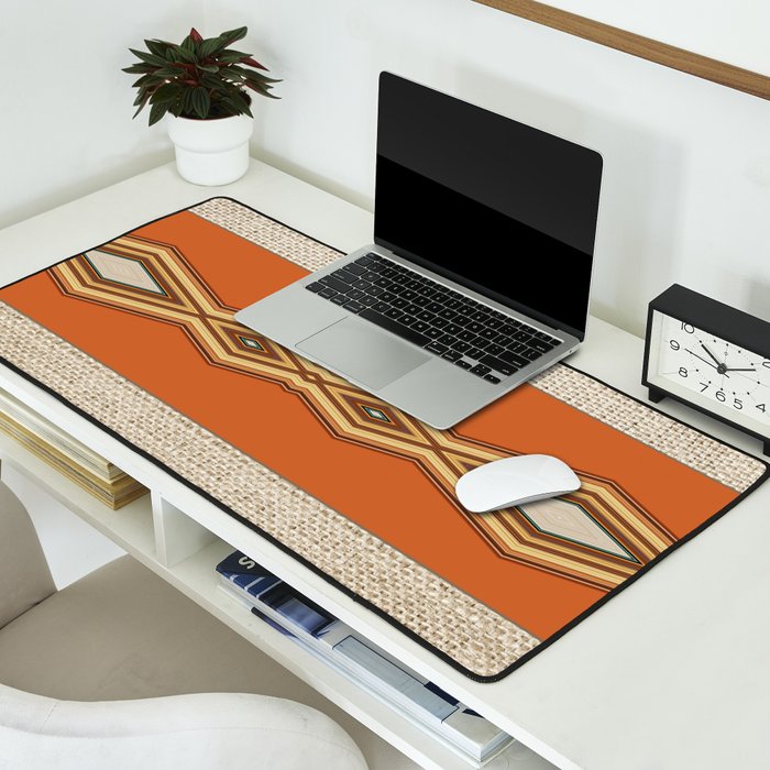 Southwestern Earth Tone Texture Design Desk Mat Gallery Image 2