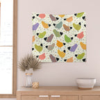 Chicken Farm Wall Tapestry Gallery Image 2
