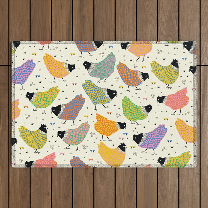 Chicken Farm Outdoor Rug Gallery Image 1