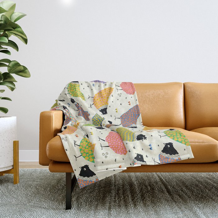 Chicken Farm Throw Blanket Gallery Image 1