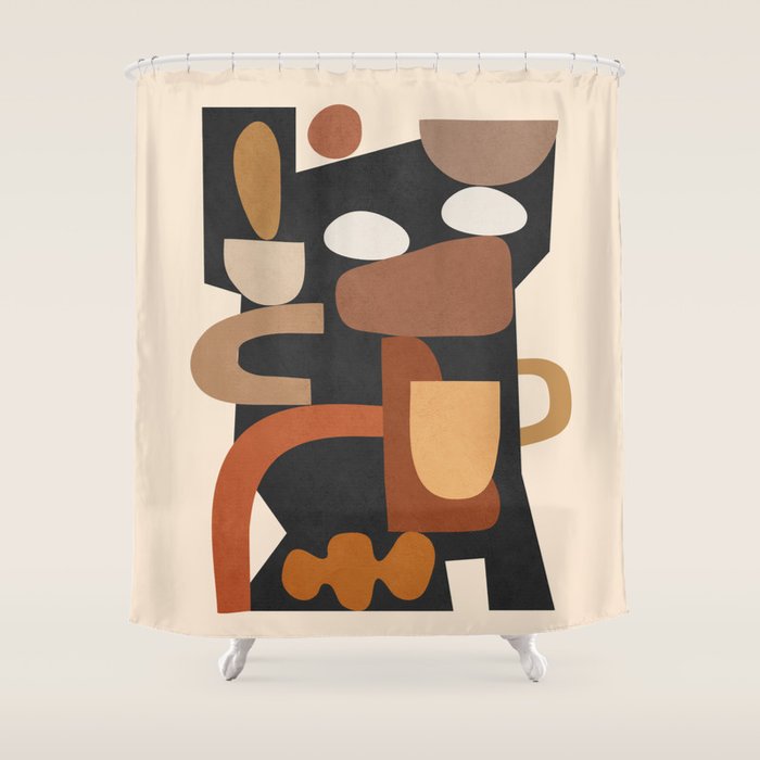 Modern Abstract Art 43 Shower Curtain Gallery Image 1