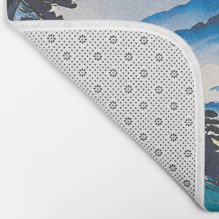 On the Return to Hokiriukiyo - A Contemporary Ukiyo-e Nature Landscape Bath Mat Gallery Image 2