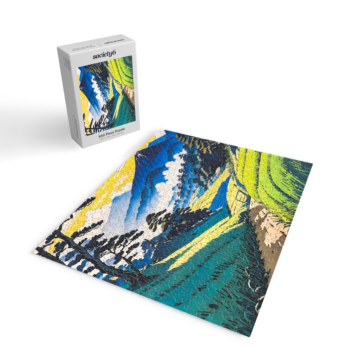 On the Return to Hokiriukiyo - A Contemporary Ukiyo-e Nature Landscape Jigsaw Puzzle Gallery Image 2