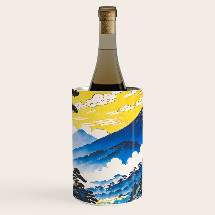 On the Return to Hokiriukiyo - A Contemporary Ukiyo-e Nature Landscape Wine Chiller Gallery Image 1