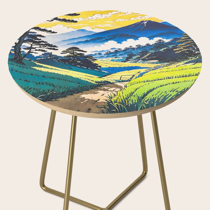 On the Return to Hokiriukiyo - A Contemporary Ukiyo-e Nature Landscape Side Table Gallery Image 2