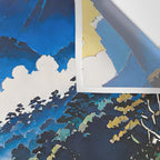 On the Return to Hokiriukiyo - A Contemporary Ukiyo-e Nature Landscape Wall Tapestry Gallery Image 3