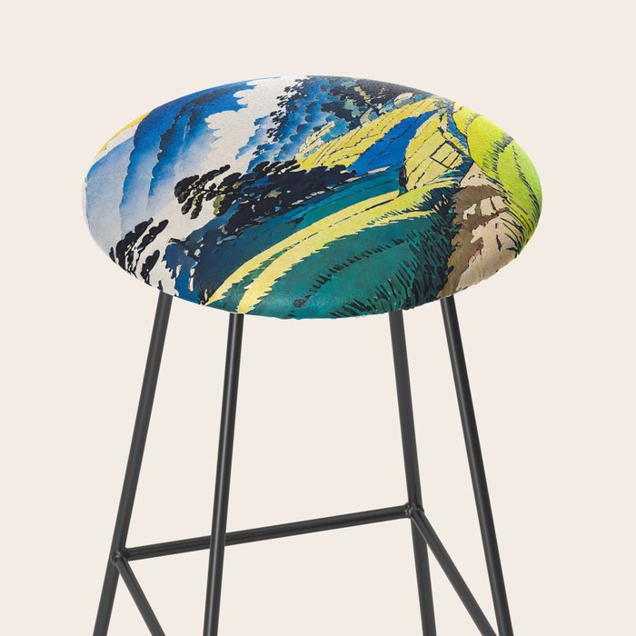 On the Return to Hokiriukiyo - A Contemporary Ukiyo-e Nature Landscape Stool Gallery Image 2
