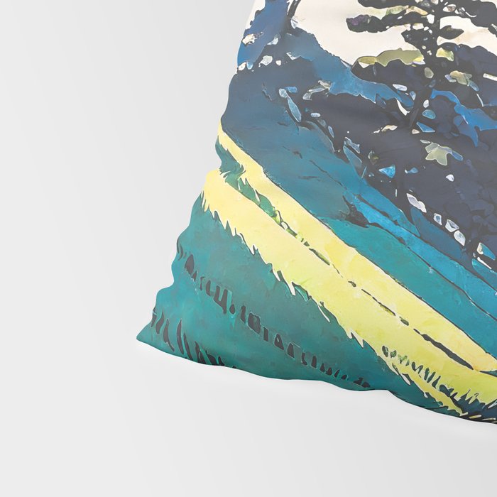 On the Return to Hokiriukiyo - A Contemporary Ukiyo-e Nature Landscape Pillow Sham Gallery Image 4