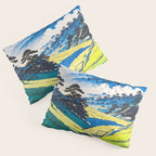 On the Return to Hokiriukiyo - A Contemporary Ukiyo-e Nature Landscape Pillow Sham Gallery Image 3