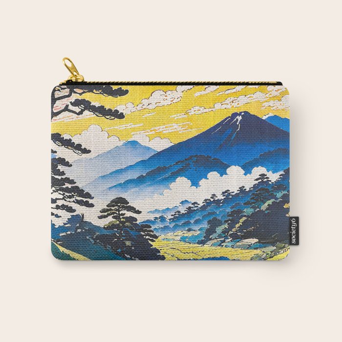 On the Return to Hokiriukiyo - A Contemporary Ukiyo-e Nature Landscape Carry All Pouch Gallery Image 1