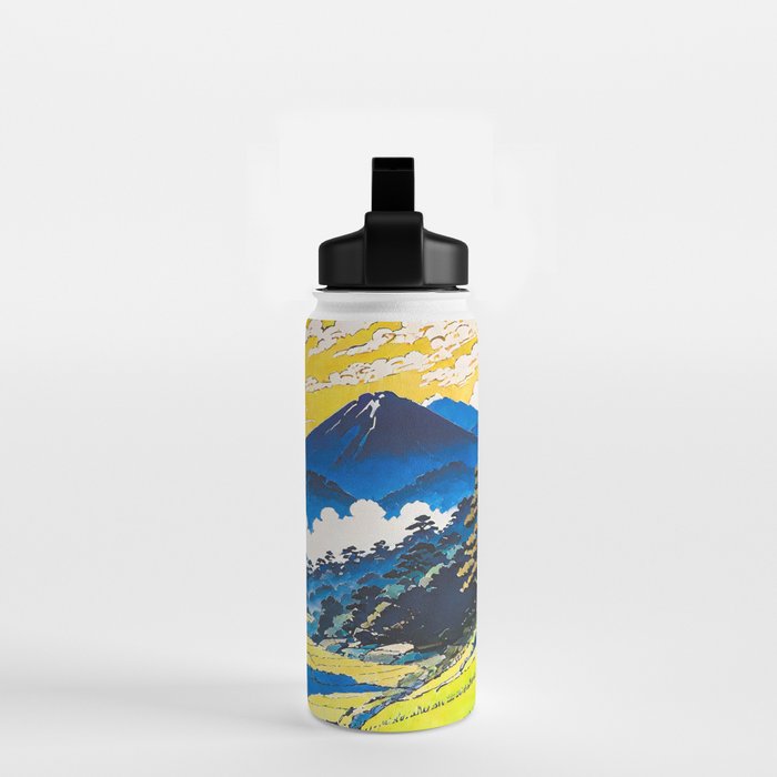 On the Return to Hokiriukiyo - A Contemporary Ukiyo-e Nature Landscape Water Bottle Gallery Image 2