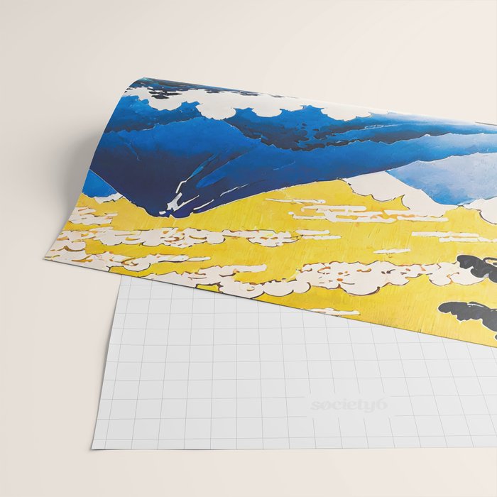 On the Return to Hokiriukiyo - A Contemporary Ukiyo-e Nature Landscape Wrapping Paper Gallery Image 2