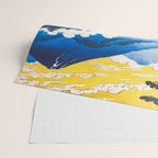 On the Return to Hokiriukiyo - A Contemporary Ukiyo-e Nature Landscape Wrapping Paper Gallery Image 2
