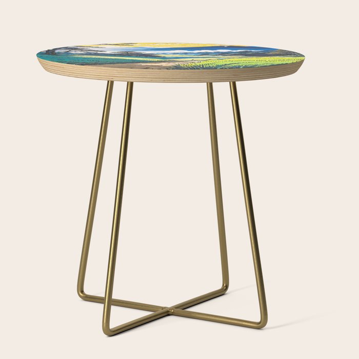 On the Return to Hokiriukiyo - A Contemporary Ukiyo-e Nature Landscape Side Table Gallery Image 1