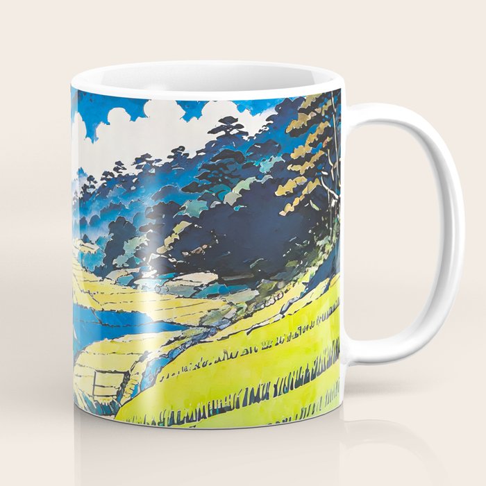 On the Return to Hokiriukiyo - A Contemporary Ukiyo-e Nature Landscape Coffee Mug Gallery Image 1