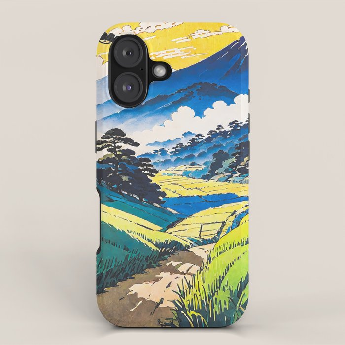 On the Return to Hokiriukiyo - A Contemporary Ukiyo-e Nature Landscape iPhone Case Gallery Image 1