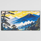 On the Return to Hokiriukiyo - A Contemporary Ukiyo-e Nature Landscape Desk Mat Gallery Image 3