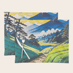 On the Return to Hokiriukiyo - A Contemporary Ukiyo-e Nature Landscape Placemat Gallery Image 1