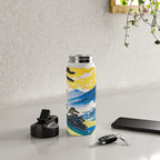 On the Return to Hokiriukiyo - A Contemporary Ukiyo-e Nature Landscape Water Bottle Gallery Image 4