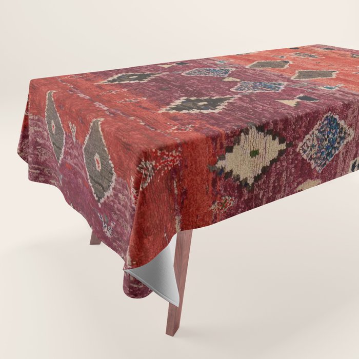 Traditional Oriental Moroccan Rug Design Tablecloth Gallery Image 1