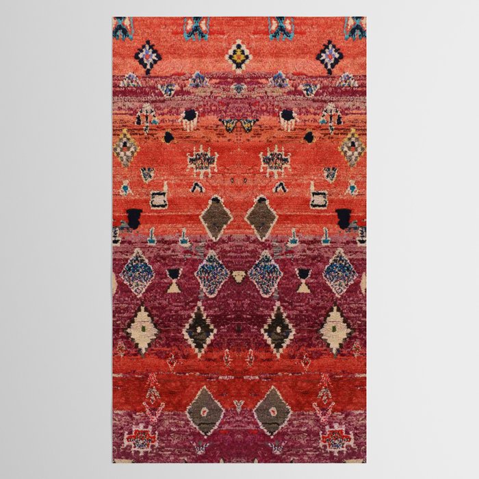 Traditional Oriental Moroccan Rug Design Tablecloth Gallery Image 2