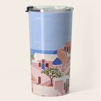 Sunset in Sontorini Travel Mug Gallery Image 3