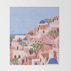 Sunset in Sontorini Throw Blanket Gallery Image 2