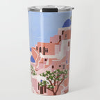 Sunset in Sontorini Travel Mug Gallery Image 1