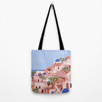 Sunset in Sontorini Tote Bag Gallery Image 2