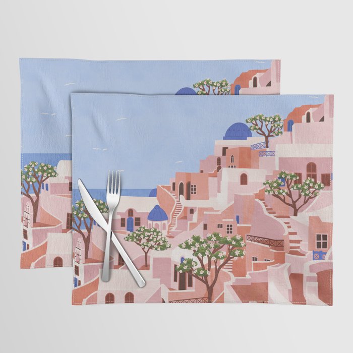 Sunset in Sontorini Placemat Gallery Image 1