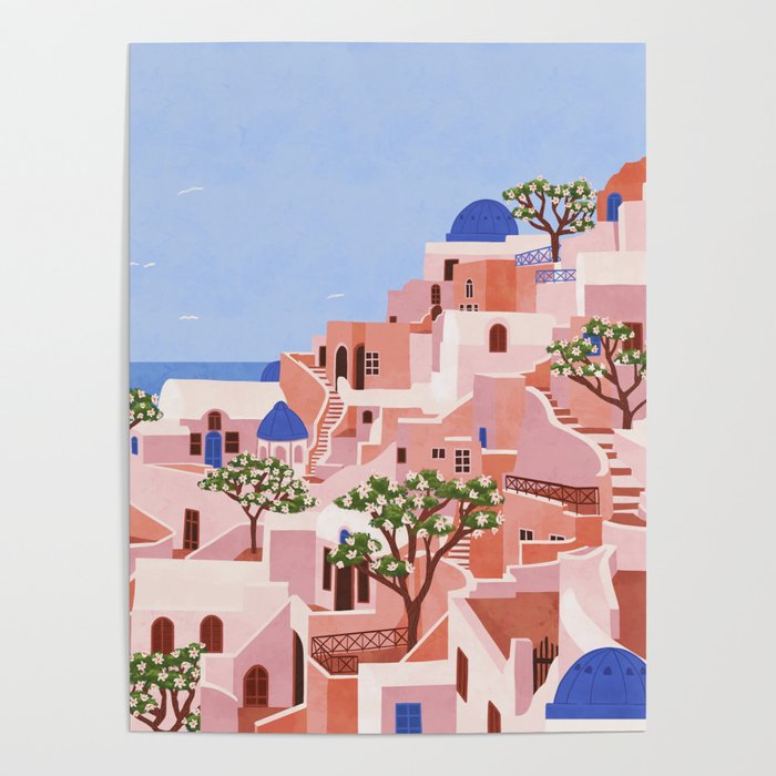 Sunset in Sontorini Poster Gallery Image 4