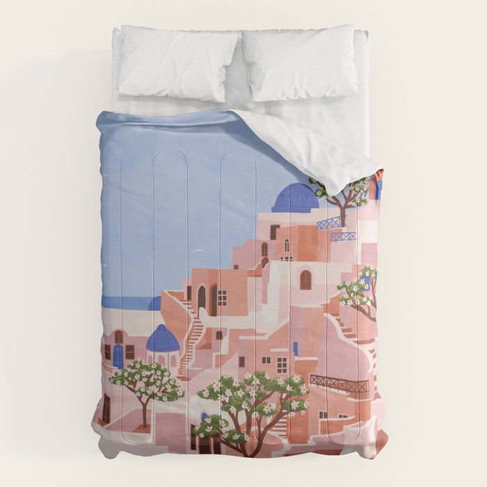 Sunset in Sontorini Comforter Gallery Image 1